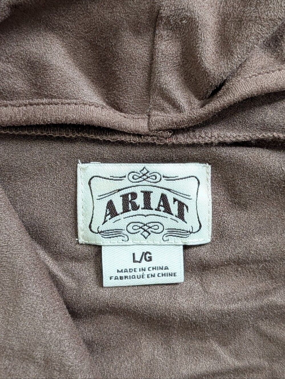 Ariat Womens Brown Open Front Faux Suede Boho Western Cardigan Size Large - Picture 6 of 11